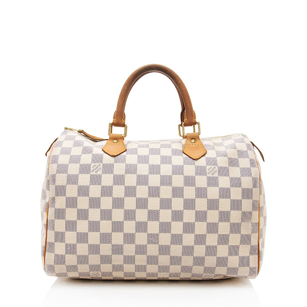 Louis Vuitton Damier Azur Speedy 30 Satchel (SHF-18643)