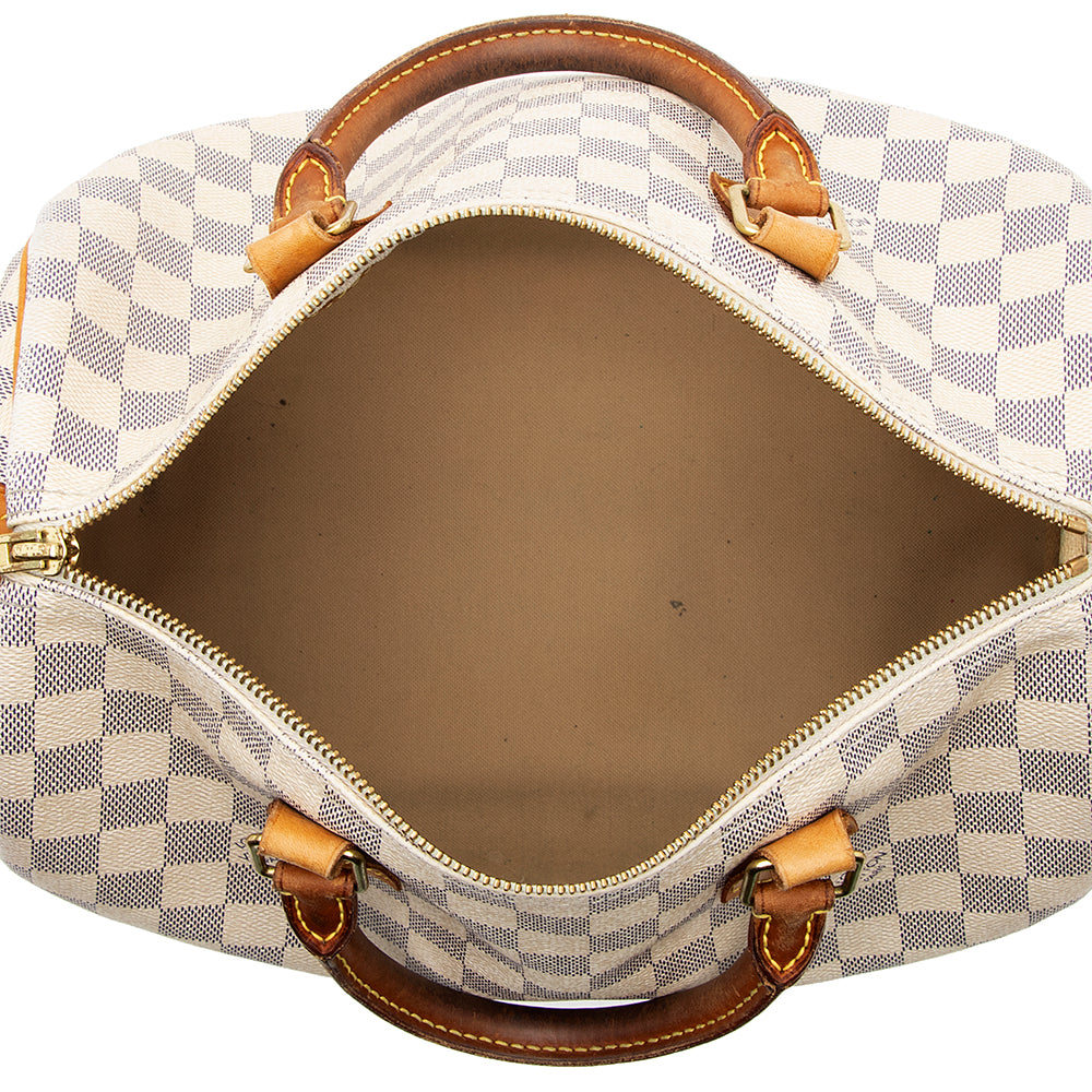 Louis Vuitton Damier Azur Speedy 30 Satchel (SHF-18643)