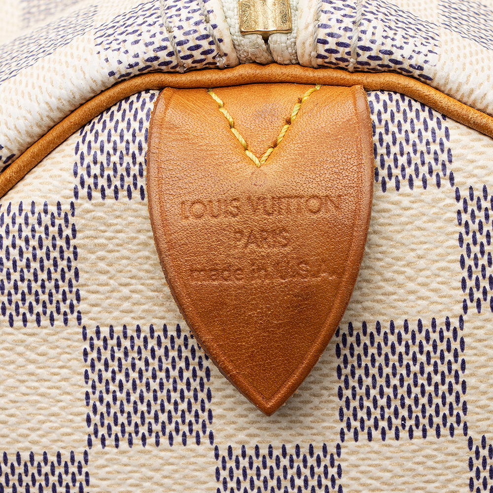 Louis Vuitton Damier Azur Speedy 30 Satchel (SHF-18643)