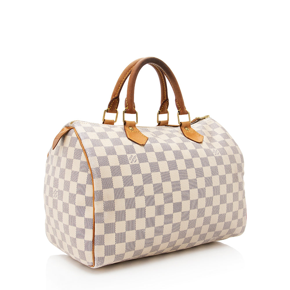 Louis Vuitton Damier Azur Speedy 30 Satchel (SHF-18643)