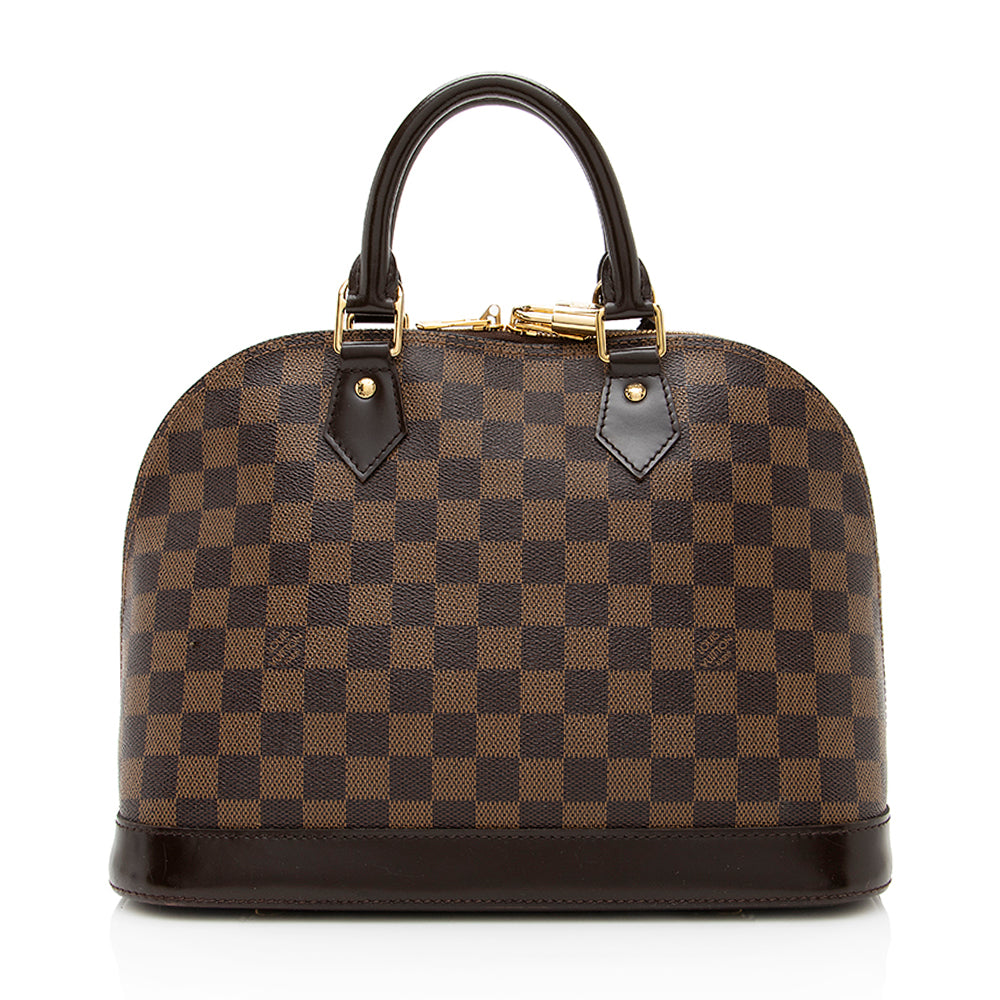 Louis Vuitton Damier Ebene Alma PM Satchel (SHF-18631)