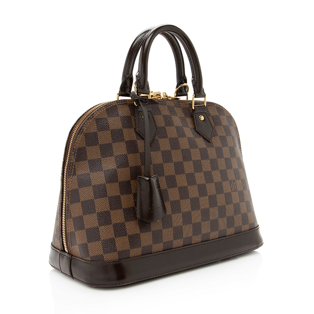 Louis Vuitton Damier Ebene Alma PM Satchel (SHF-18631)