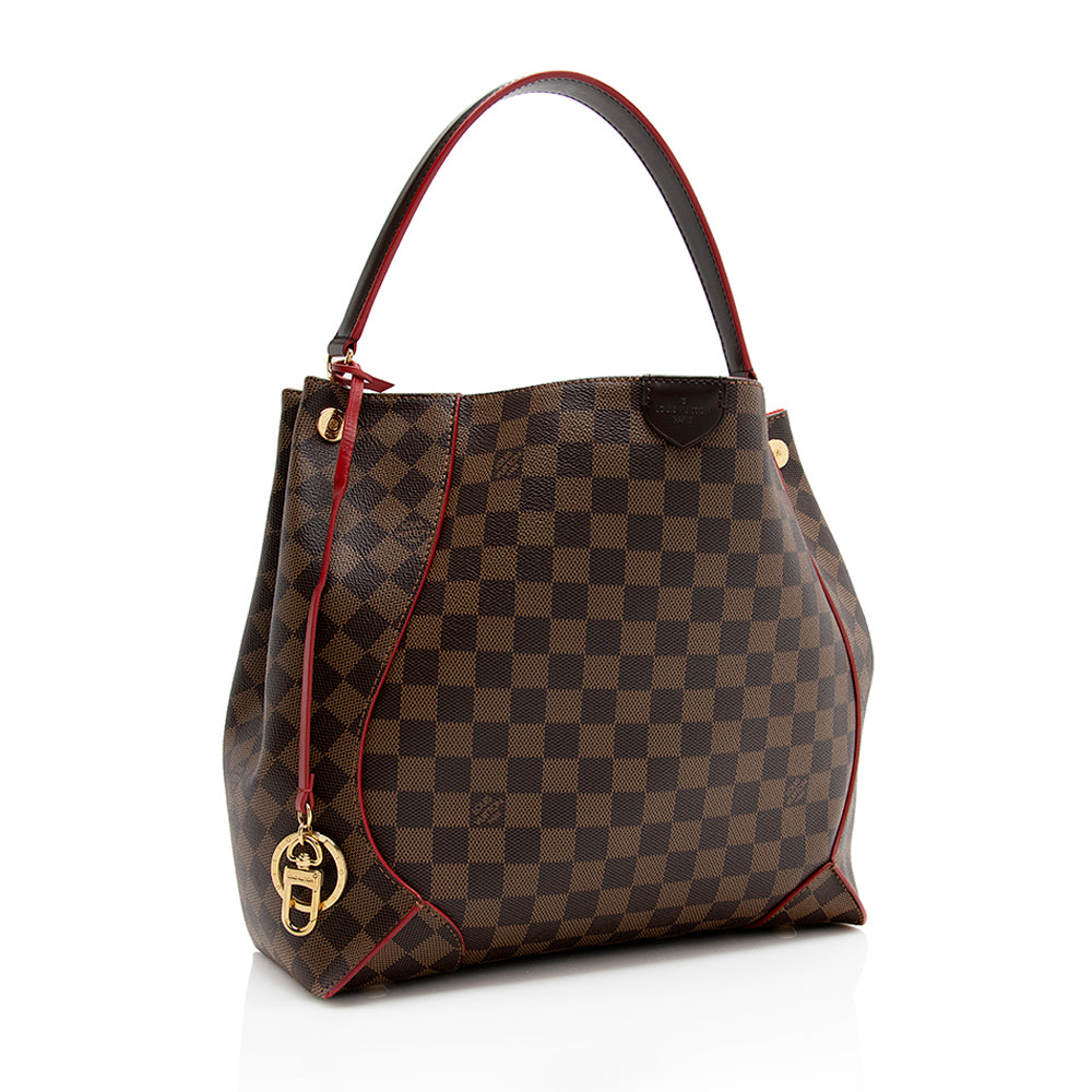 Louis Vuitton Damier Ebene Caissa Hobo (SHF-21369)