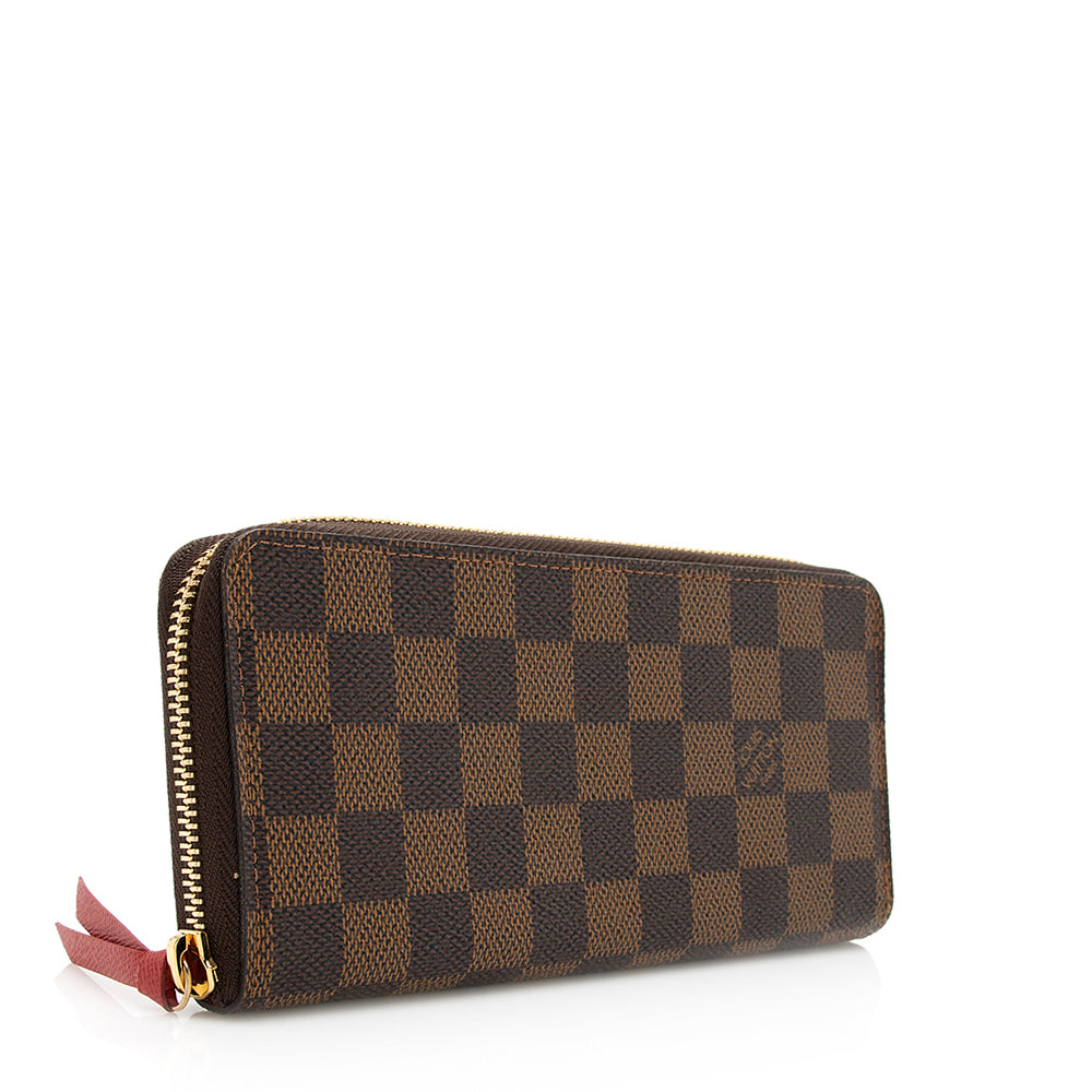 Louis Vuitton Damier Ebene Clemence Wallet (SHF-19873)