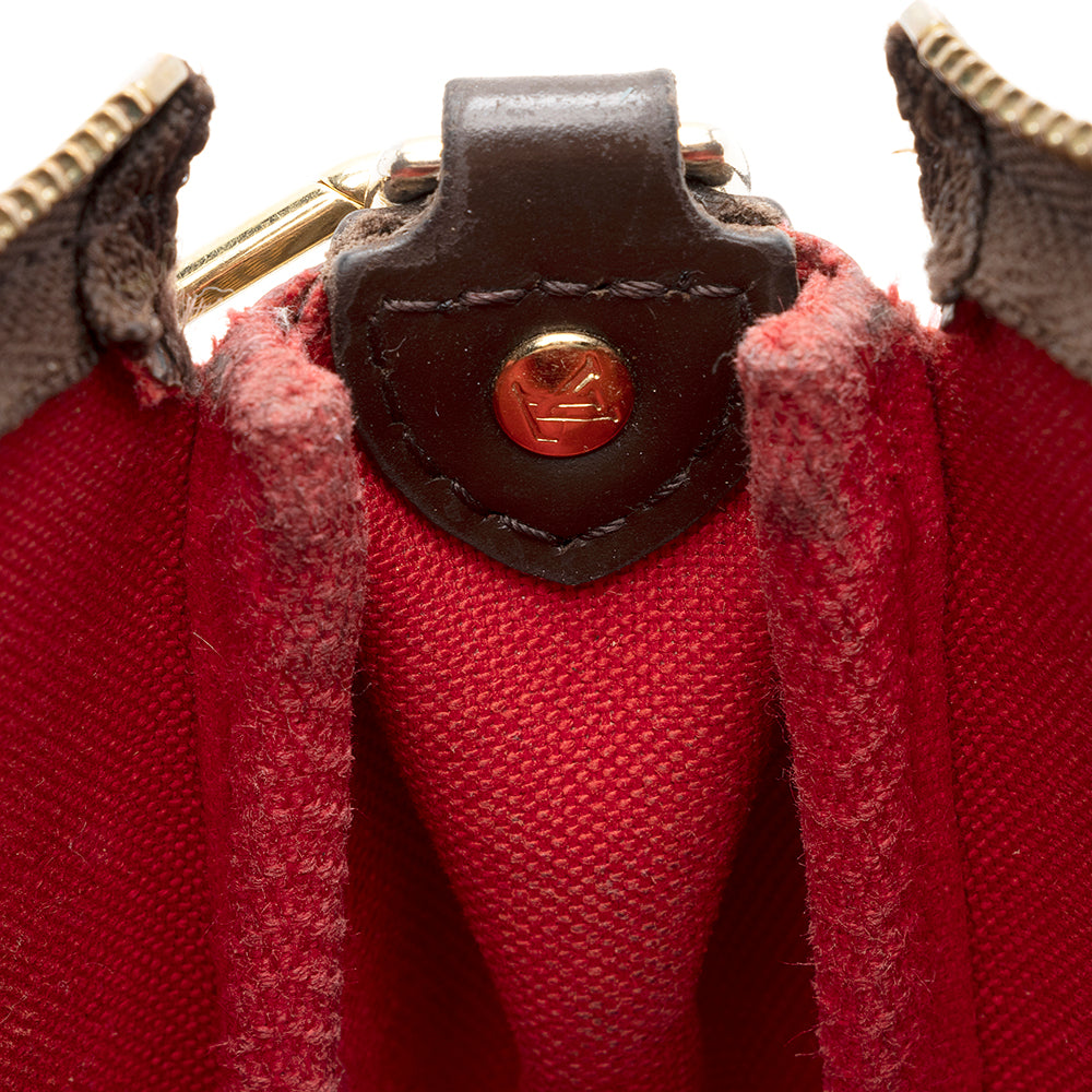 Louis Vuitton Damier Ebene Eva Clutch (SHF-20387)