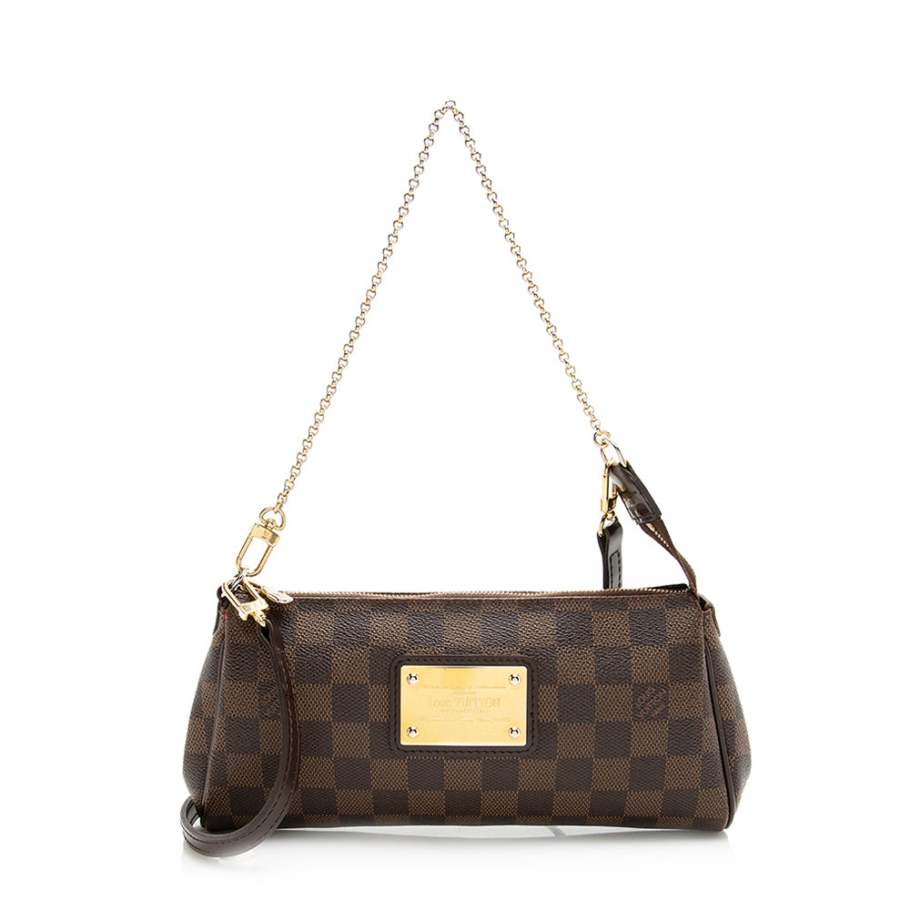 Louis Vuitton Damier Ebene Eva Clutch (SHF-20387)