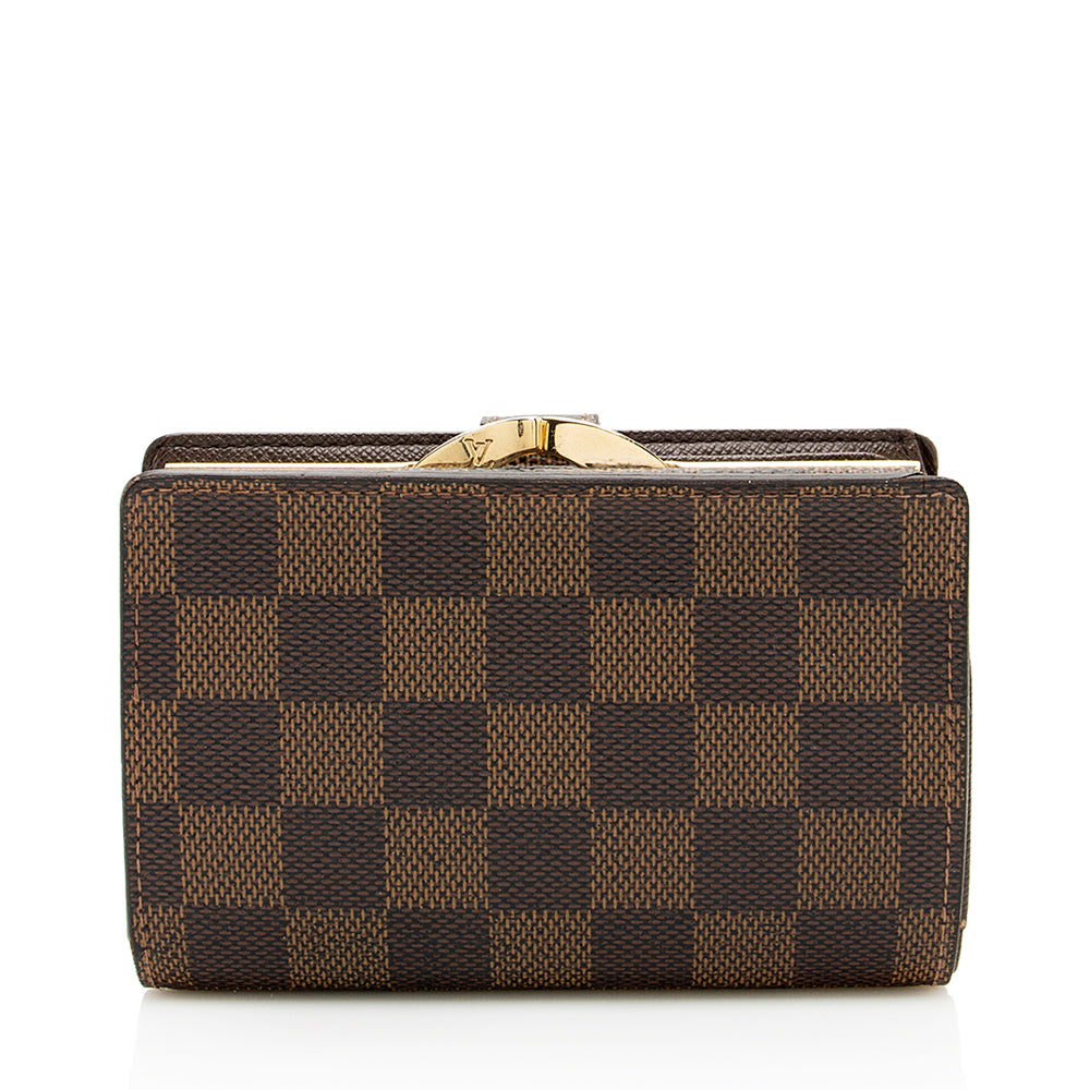 Louis Vuitton Damier Ebene French Purse Wallet (SHF-18957)