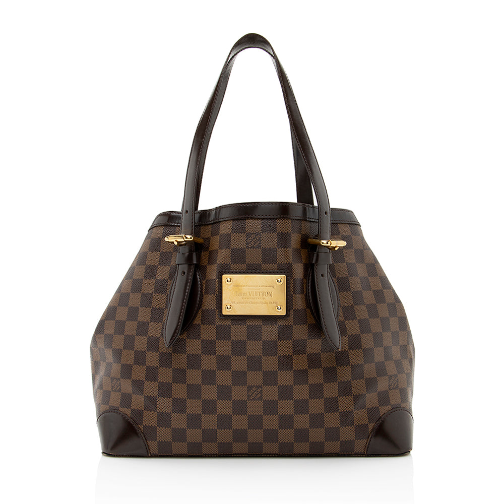 Louis Vuitton Damier Ebene Hampstead MM Tote (SHF-20804)