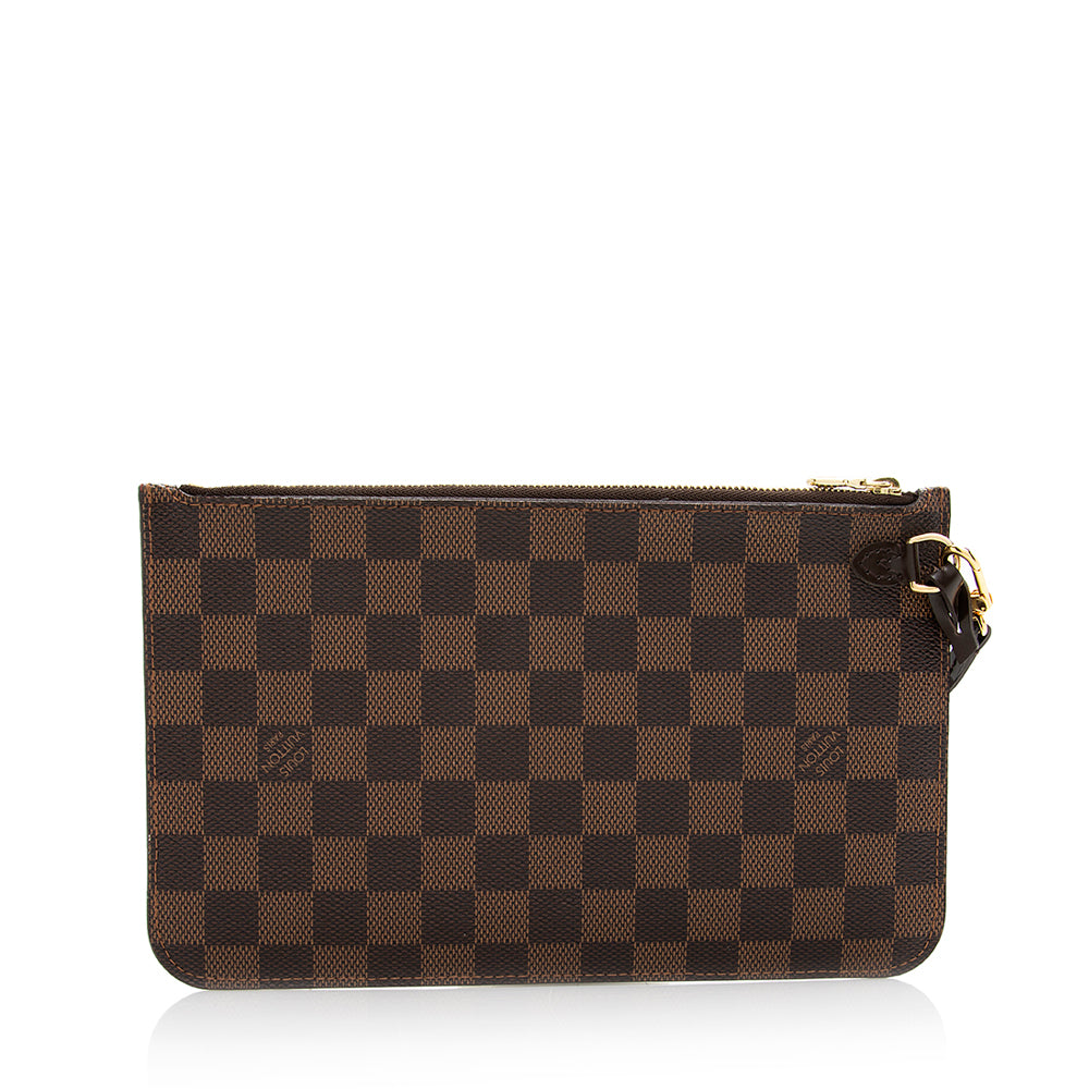 Louis Vuitton Damier Ebene Neverfull GM Pochette (SHF-20602)