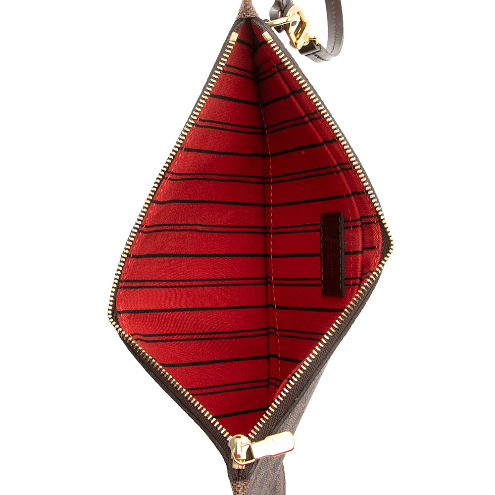 Louis Vuitton Damier Ebene Neverfull GM Pochette (SHF-20602)