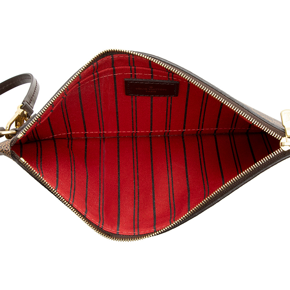 Louis Vuitton Damier Ebene Neverfull GM Pochette (SHF-21422)