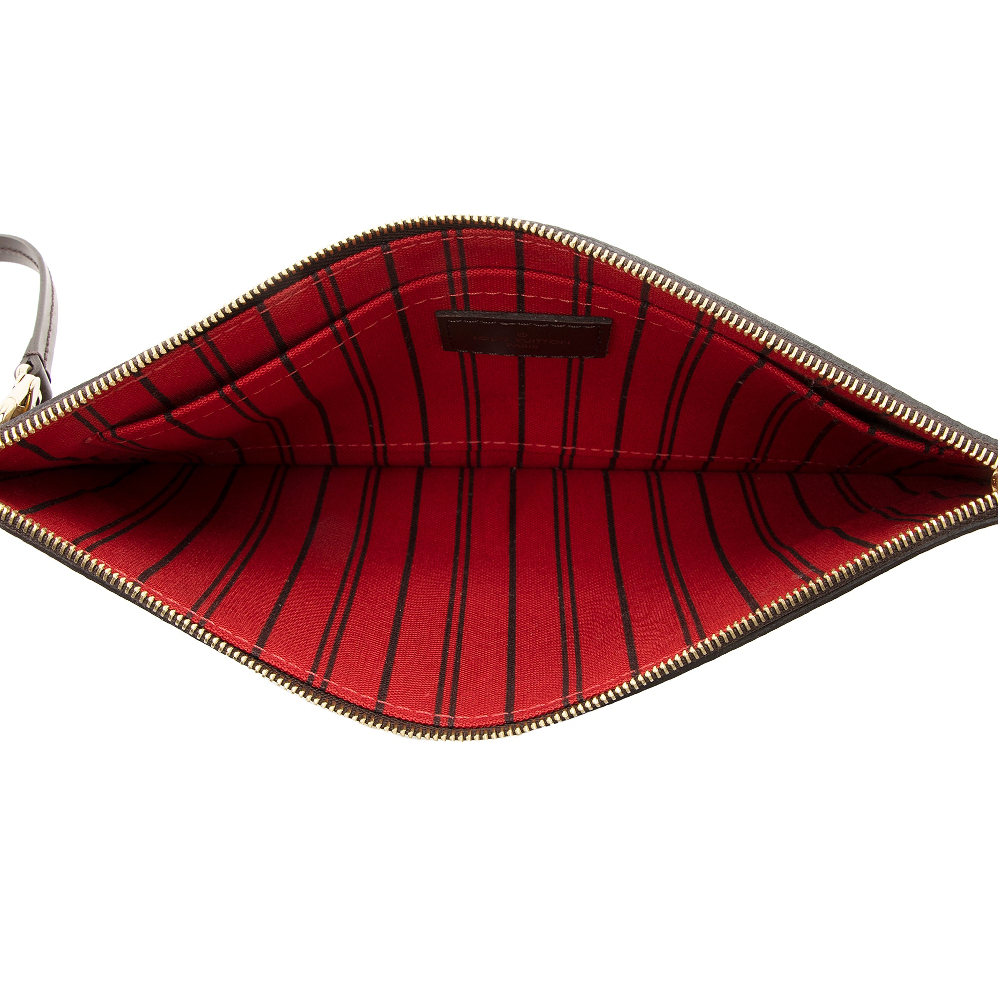 Louis Vuitton Damier Ebene Neverfull GM Pochette (SHF-23505)