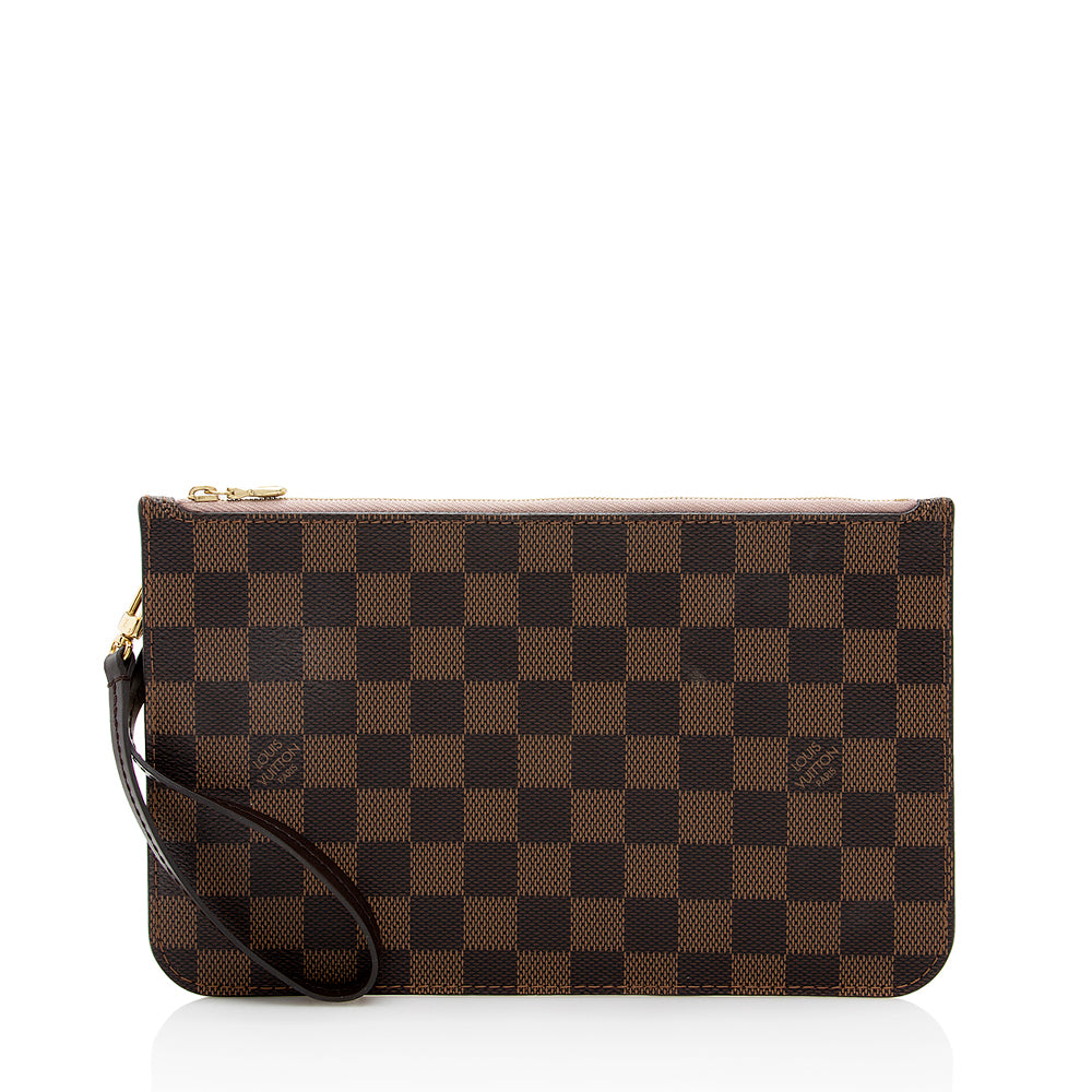 Louis Vuitton Damier Ebene Neverfull MM Pochette (SHF-19212)