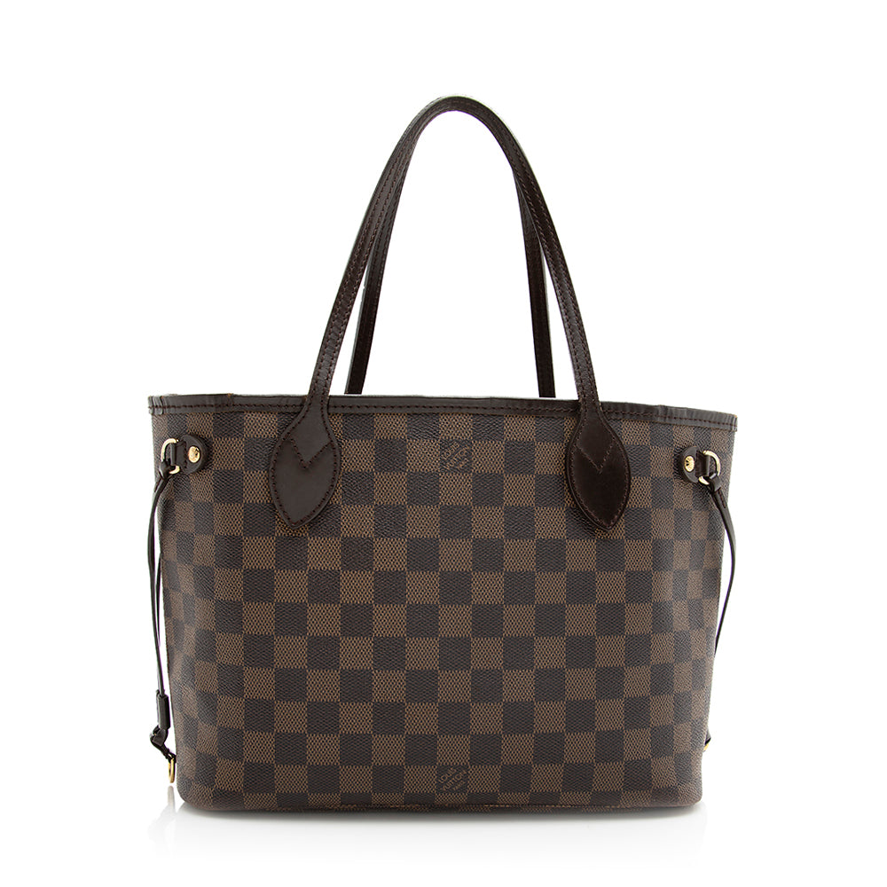 Louis Vuitton Damier Ebene Neverfull PM Tote (SHF-20385)