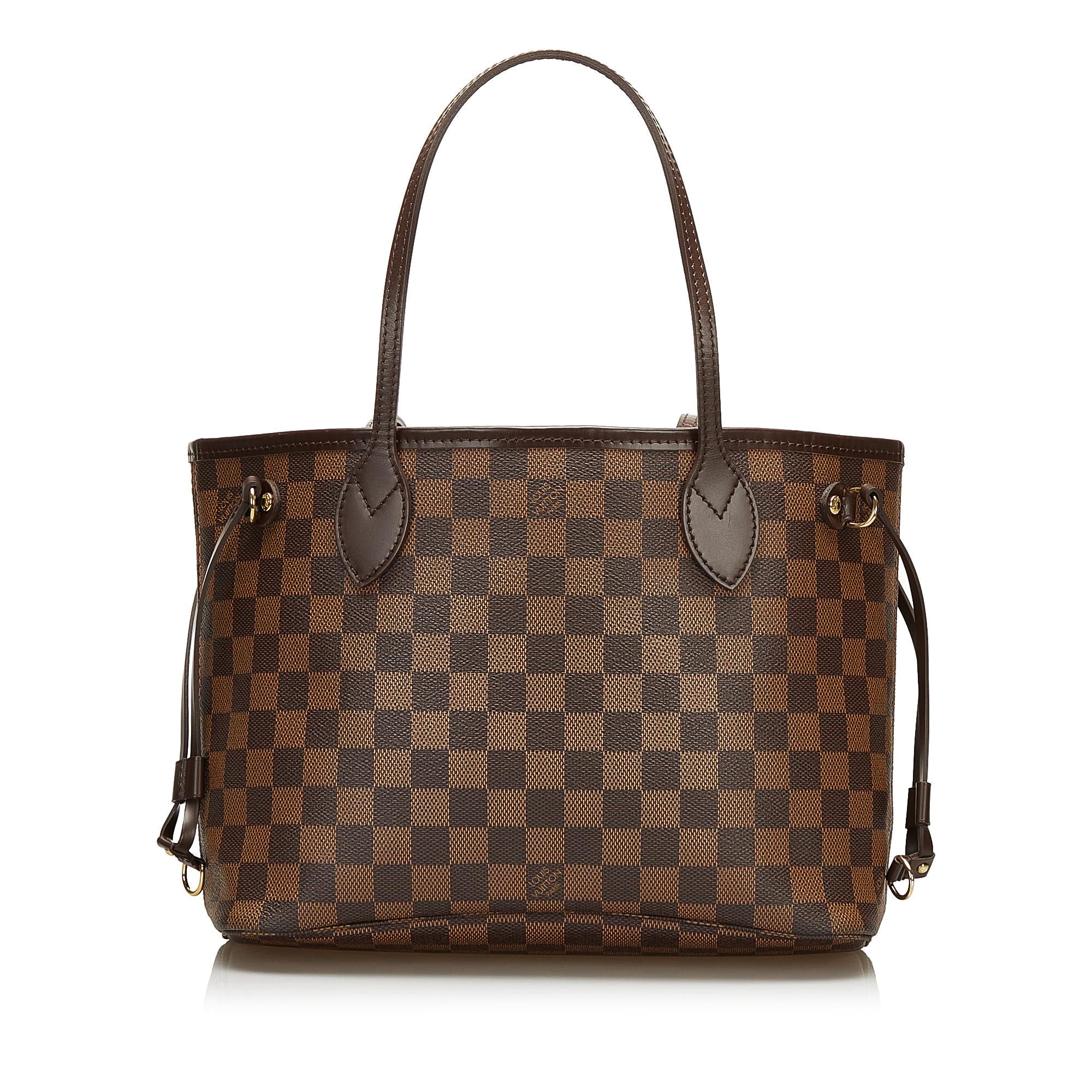 Louis Vuitton Damier Ebene Neverfull PM (SHG-36051)