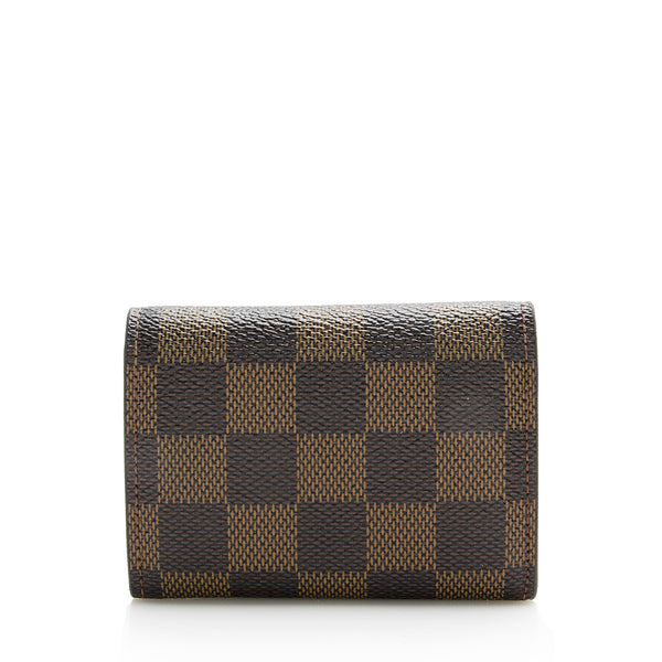 Louis Vuitton Preloved Damier Monnaie Plat Coin Purse Wallet:  Authenticating Packaging Shipping 