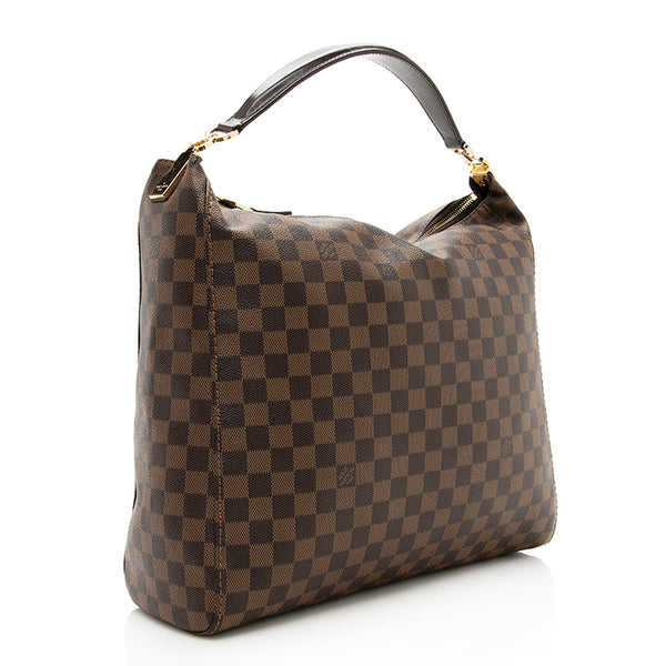 Louis Vuitton Portobello Brown Canvas Shoulder Bag (Pre-Owned)