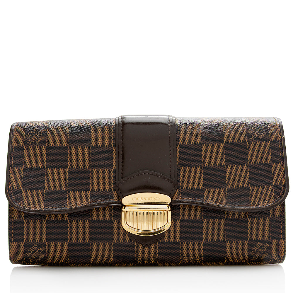 Louis Vuitton Damier Ebene Sistina Wallet (SHF-22035)
