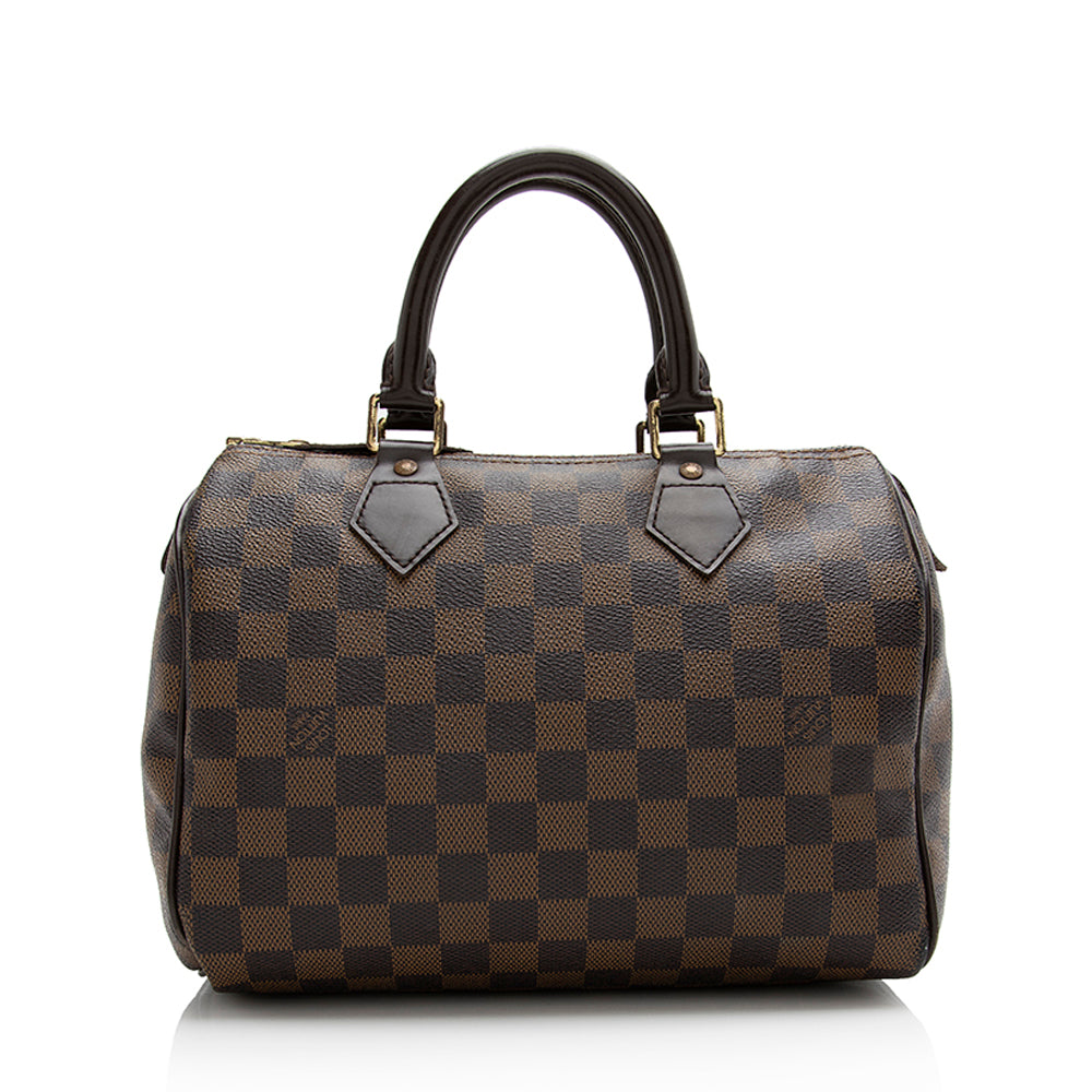 Louis Vuitton Damier Ebene Speedy 25 Satchel (SHF-22073)
