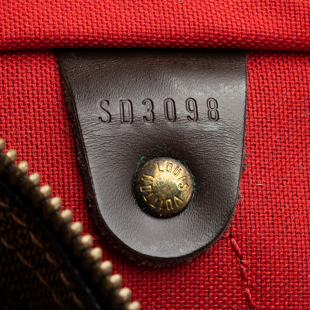 Louis Vuitton Damier Ebene Speedy 25 Satchel (SHF-22073)