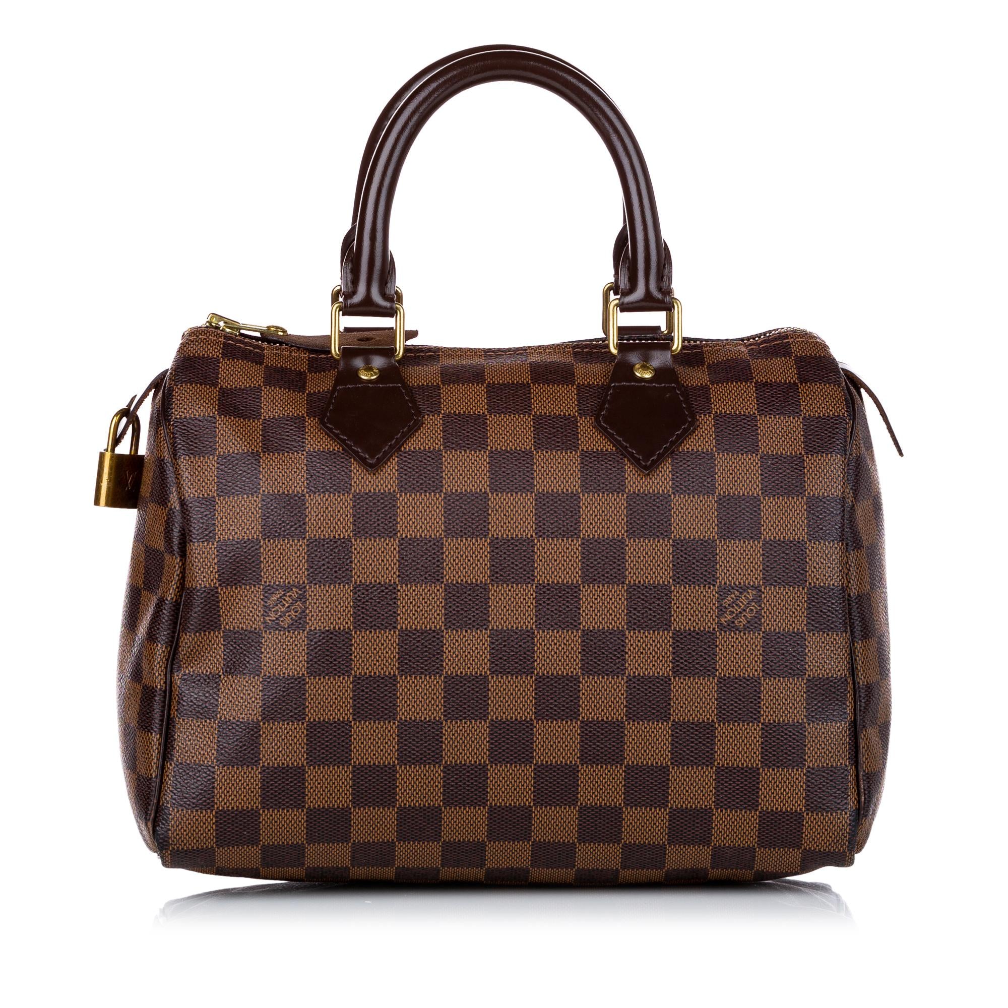 Louis Vuitton Damier Ebene Speedy 25 (SHG-28458)