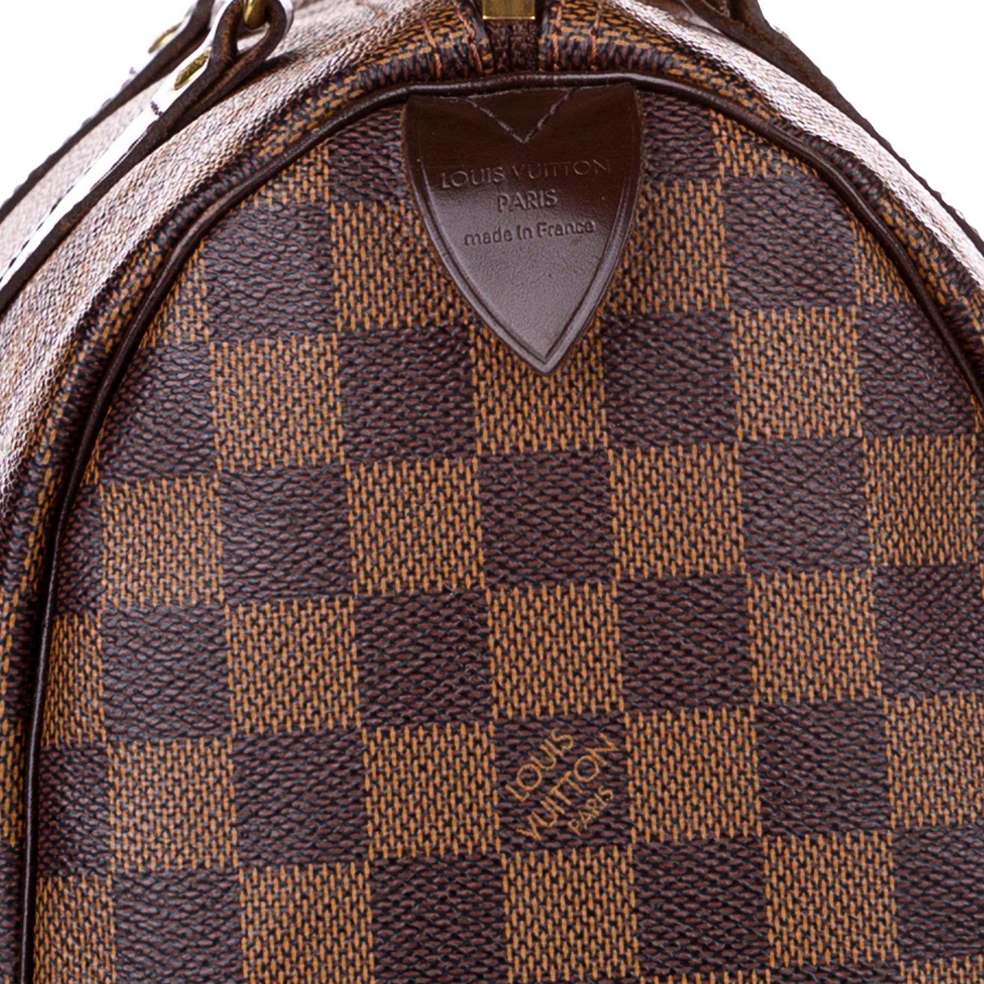 Louis Vuitton Damier Ebene Speedy 25 (SHG-28458)