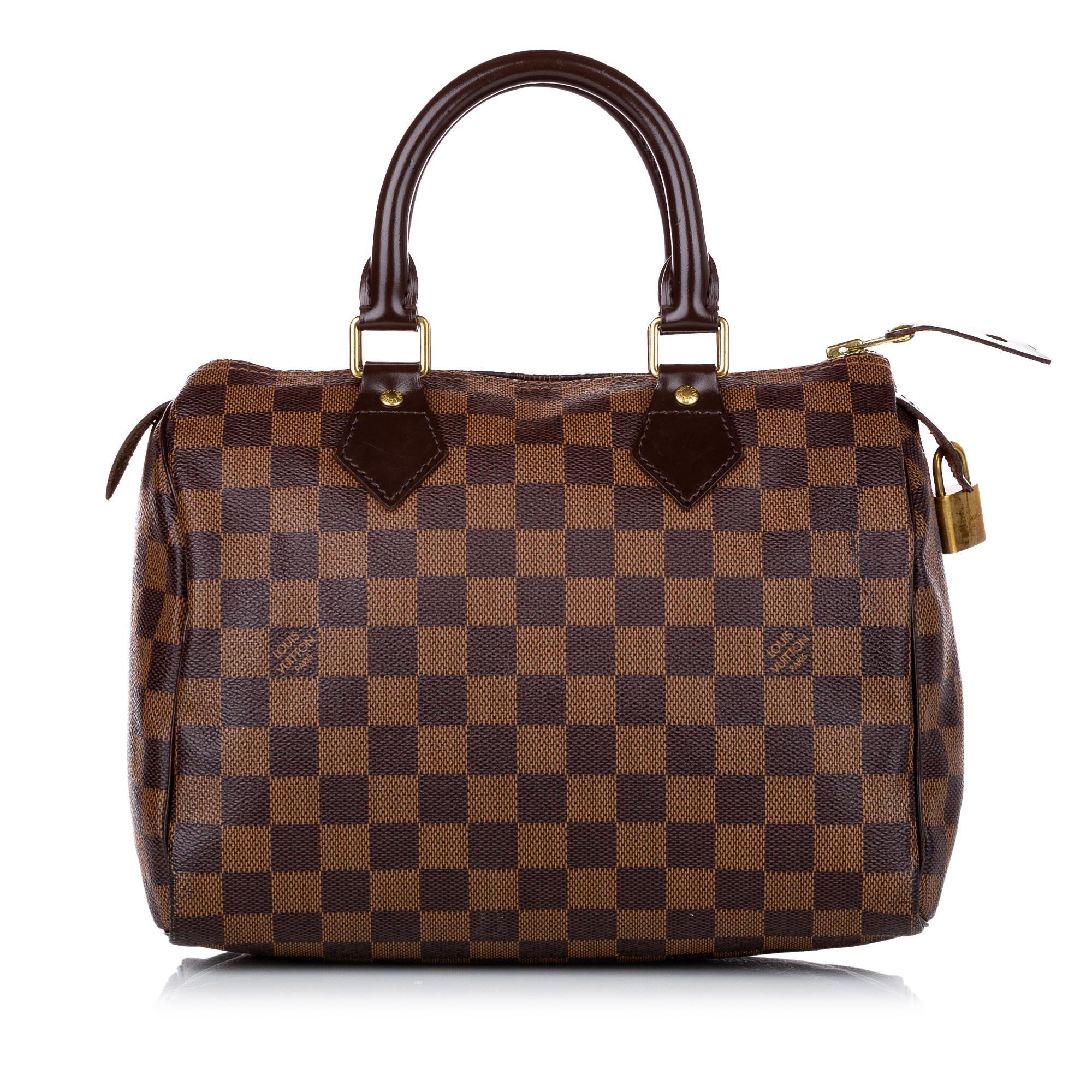 Louis Vuitton Damier Ebene Speedy 25 (SHG-28458)