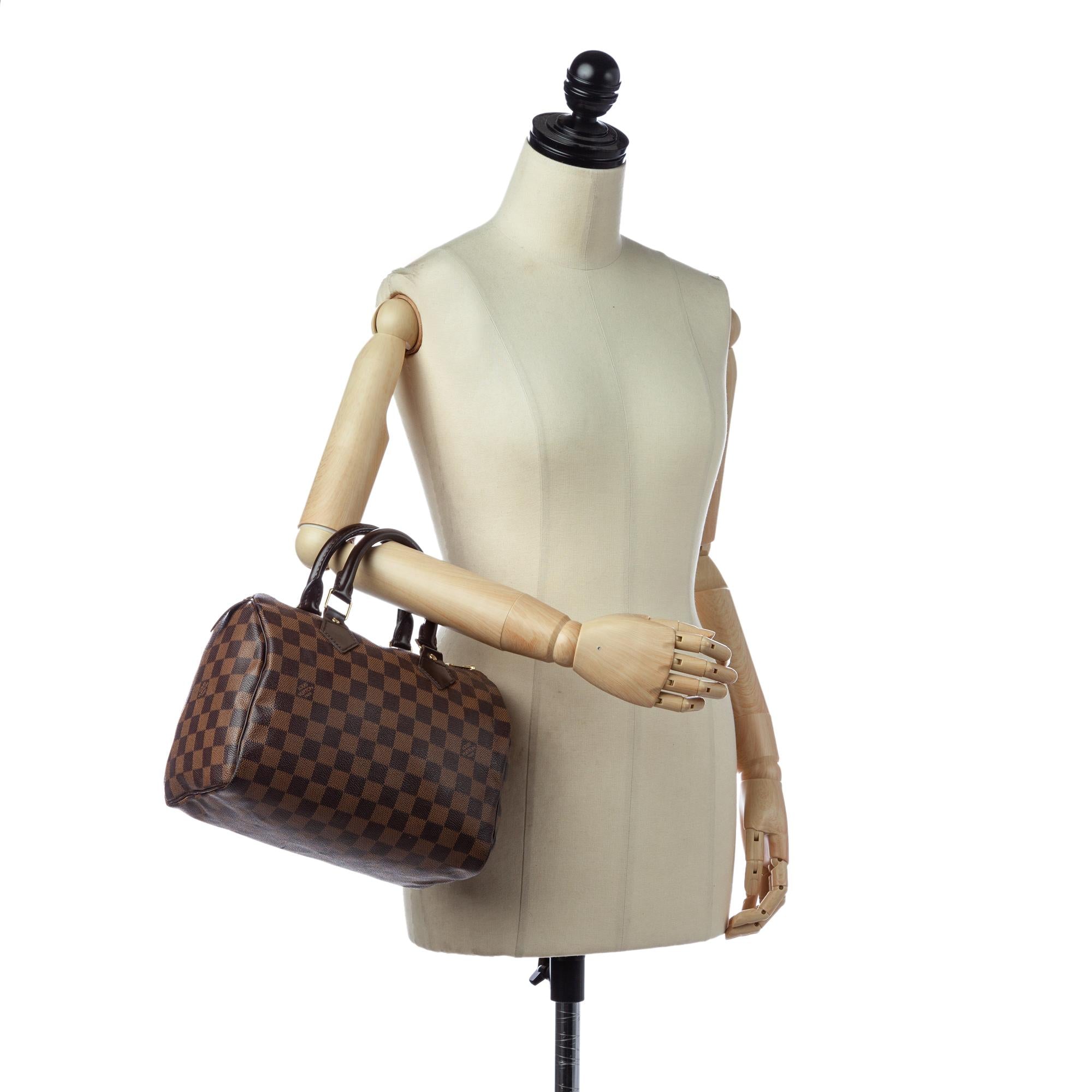 Louis Vuitton Damier Ebene Speedy 25 (SHG-28458)