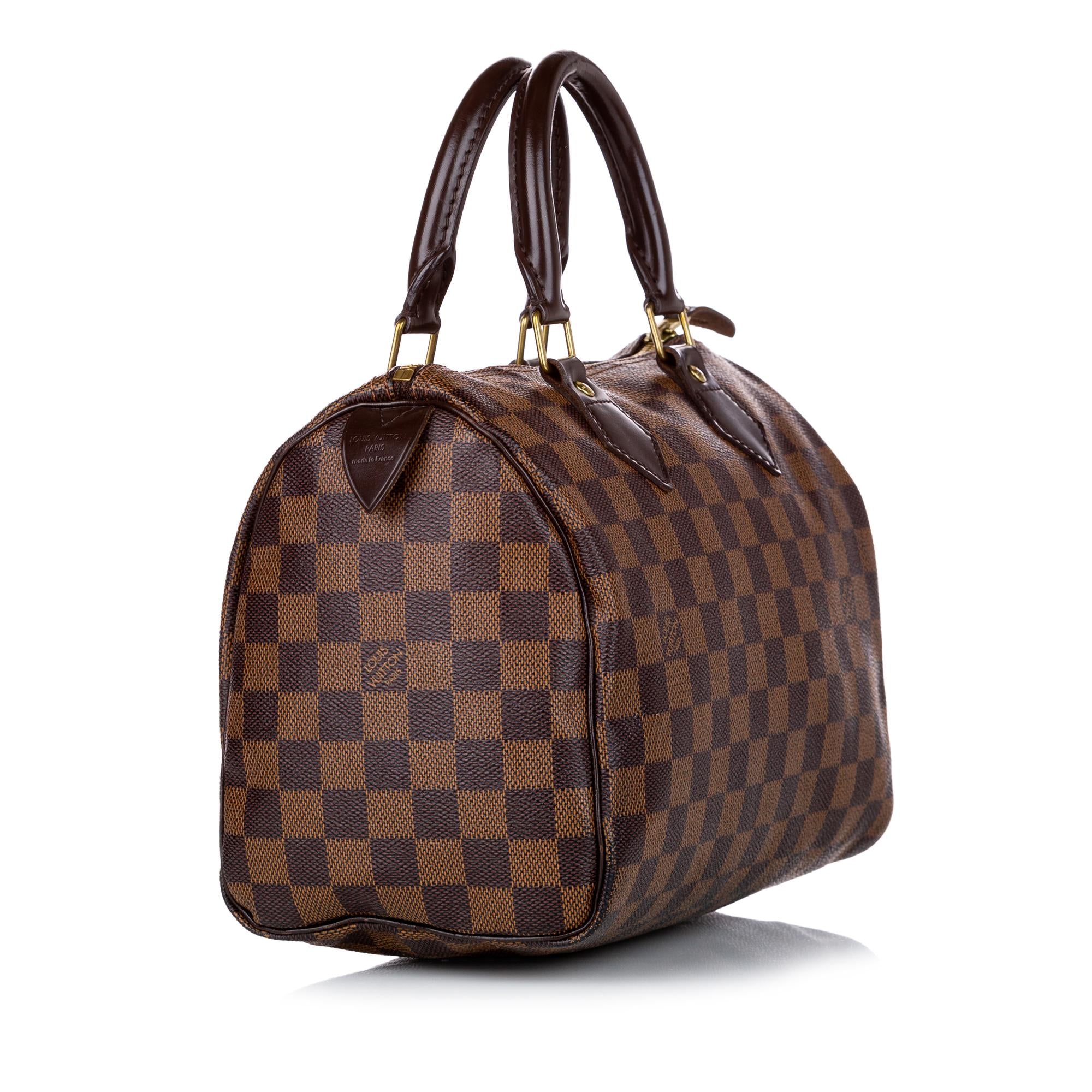 Louis Vuitton Damier Ebene Speedy 25 (SHG-28458)
