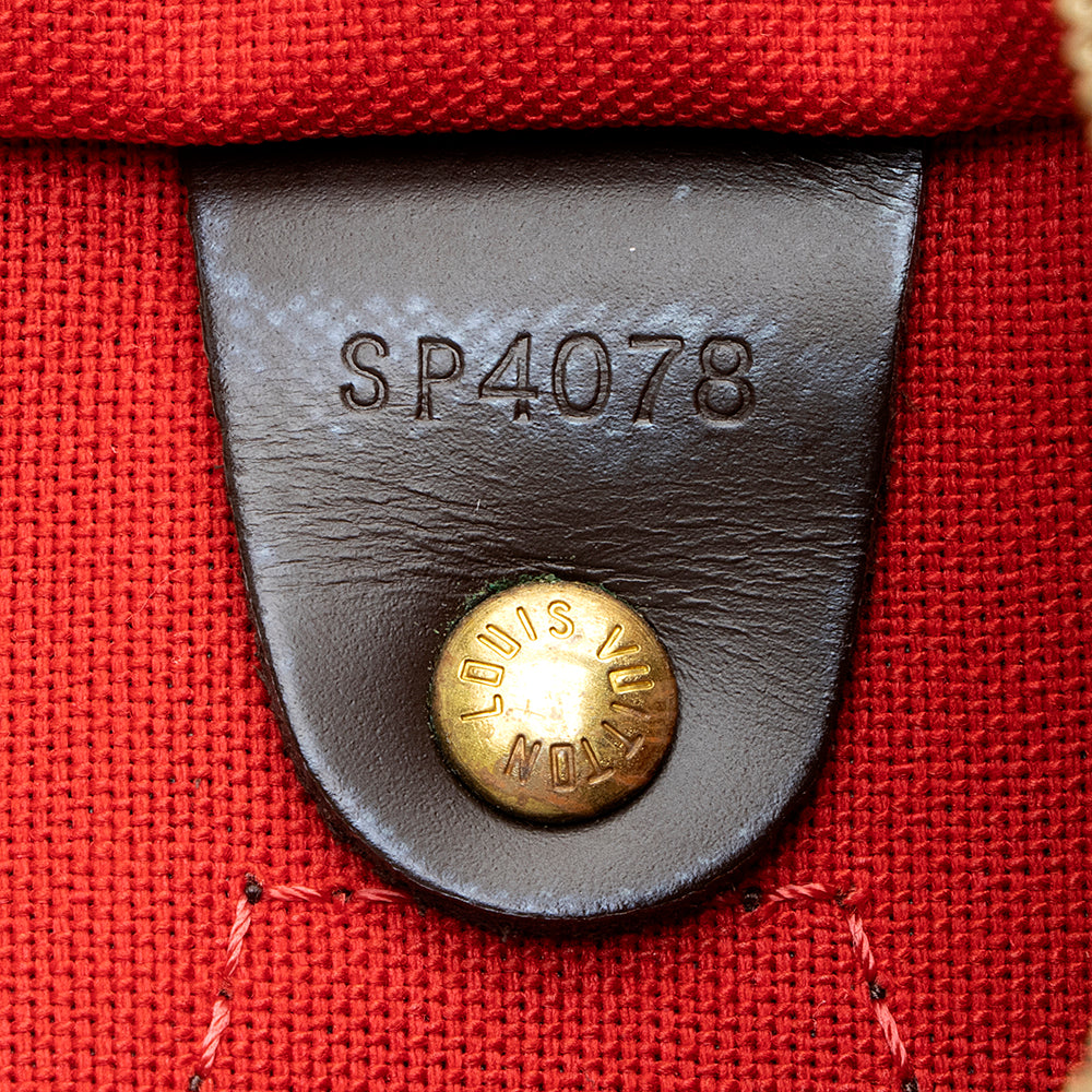 Louis Vuitton Damier Ebene Speedy 35 Satchel (SHF-18312)