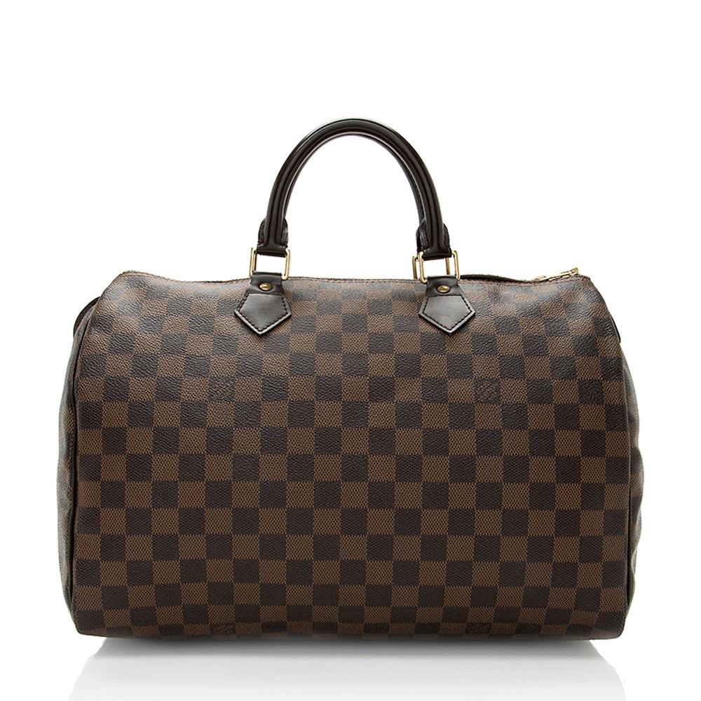 Louis Vuitton Damier Ebene Speedy 35 Satchel (SHF-18312)