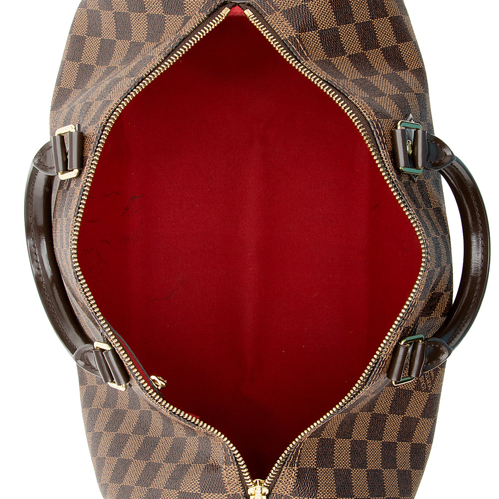 Louis Vuitton Damier Ebene Speedy 35 Satchel (SHF-20582)