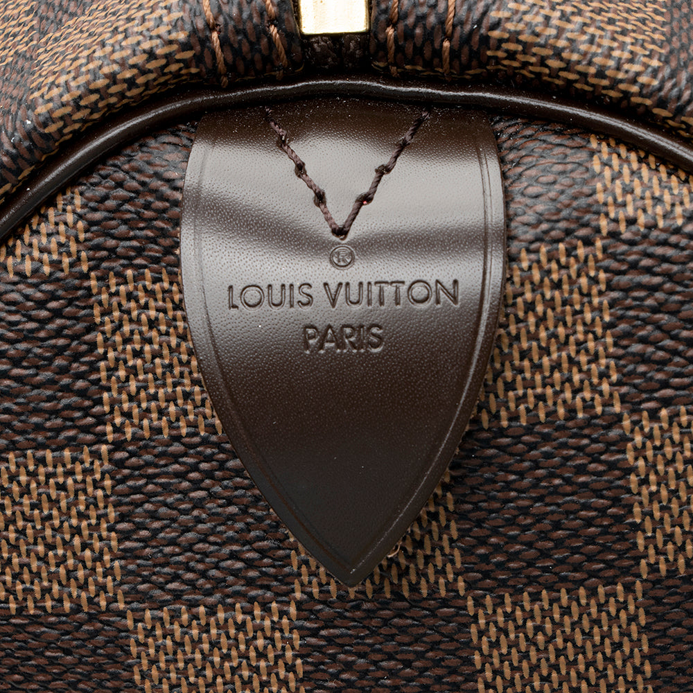 Louis Vuitton Damier Ebene Speedy 35 Satchel (SHF-20582)