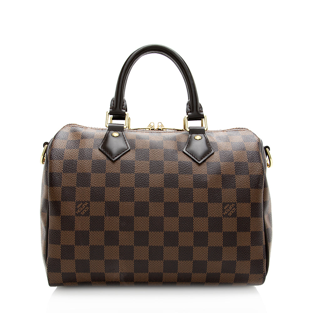 Louis Vuitton Damier Ebene Speedy Bandouliere 25 Satchel (SHF-20767)