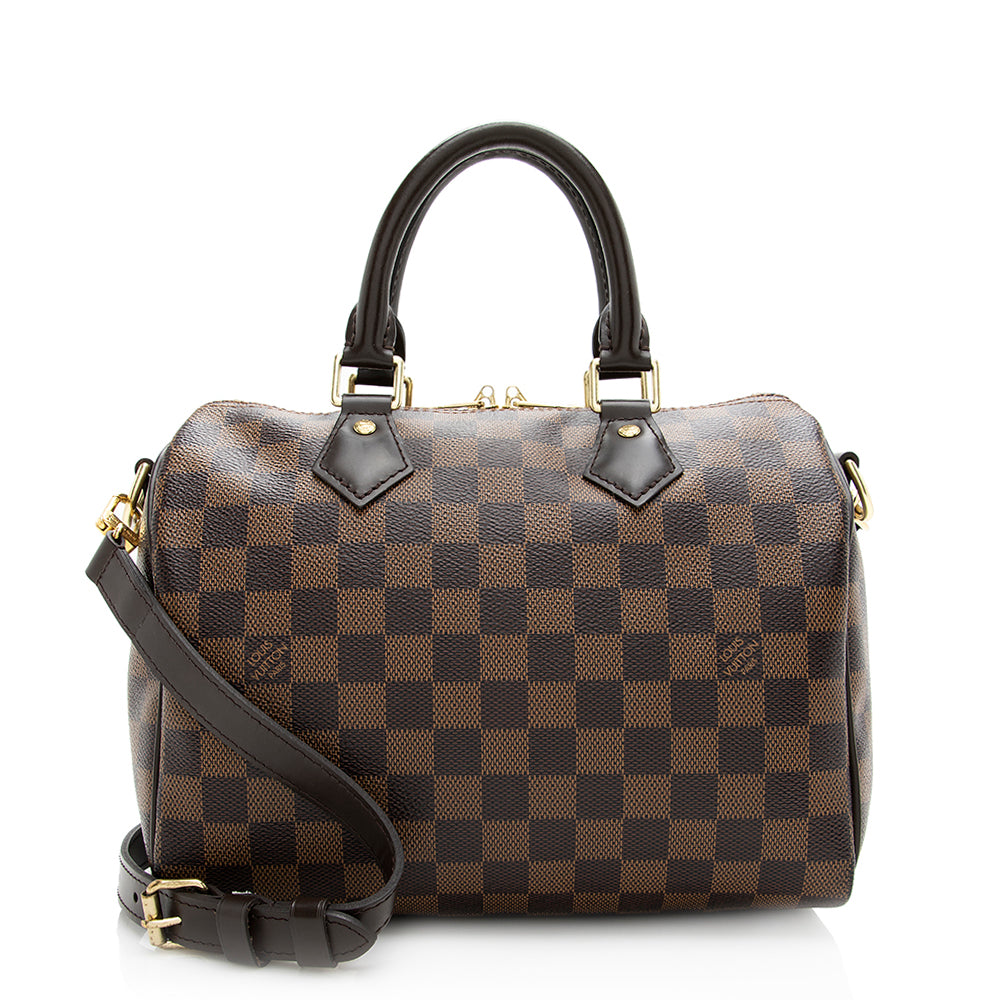 Louis Vuitton Damier Ebene Speedy Bandouliere 25 Satchel (SHF-20767)