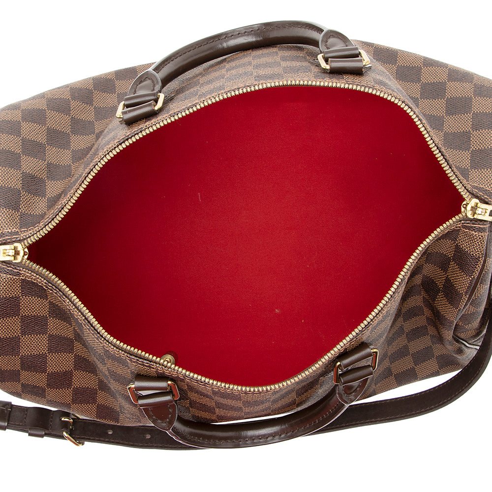 Louis Vuitton Damier Ebene Speedy Bandouliere 35 Satchel (SHF-20751)