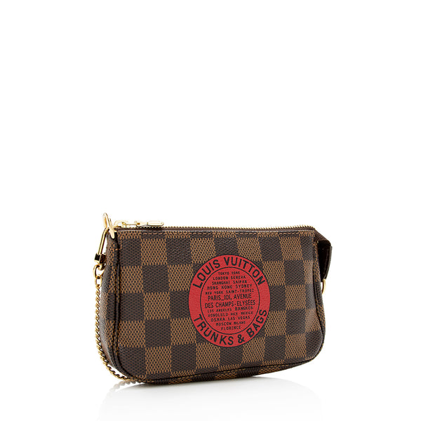 Louis Vuitton Damier Ebène Mini Trunk Labels Handbag