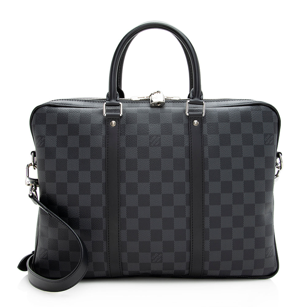 Louis Vuitton Damier Graphite Porte-Documents Voyage PM Messenger Bag (SHF-19575)