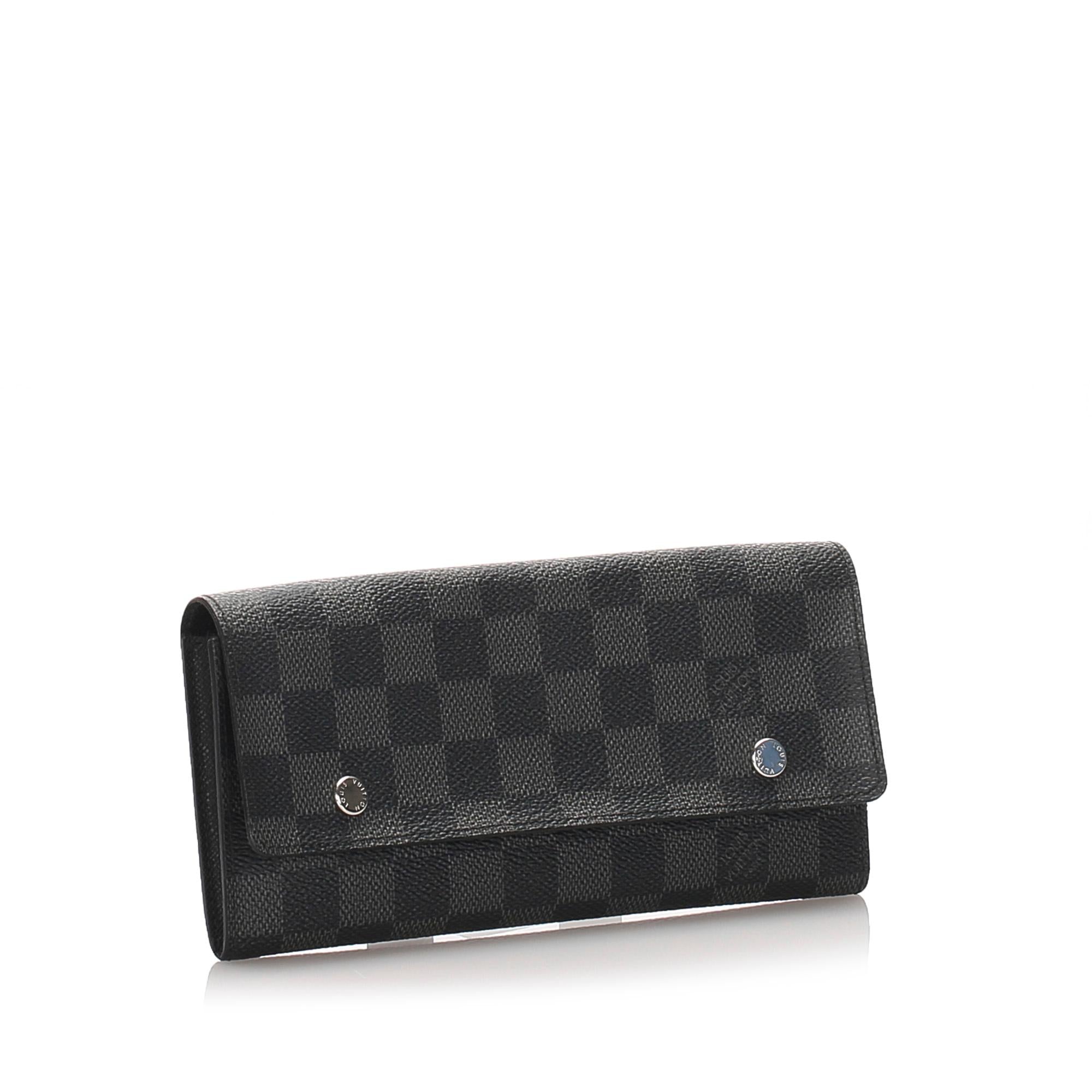 Louis Vuitton Damier Graphite Portefeuille Long Modulable Wallet (SHG-37825)
