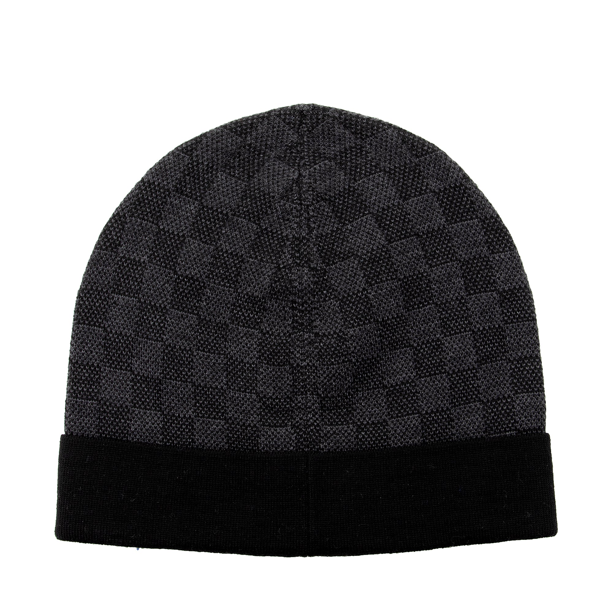 Louis Vuitton Damier Graphite Wool Beanie (SHF-22306)