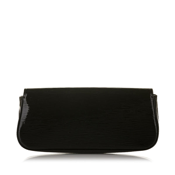 Louis Vuitton Black Electric Epi Leather Pochette SoBe Clutch Bag
