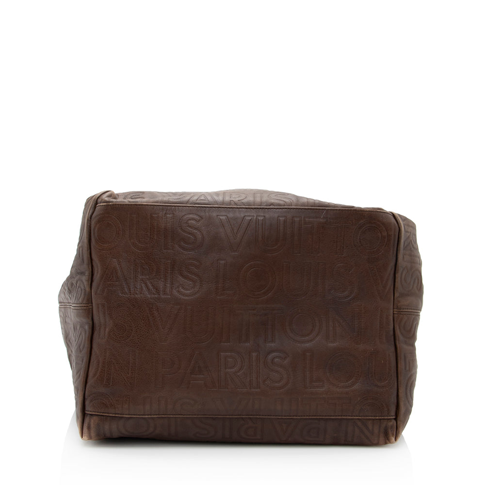 Louis Vuitton Embossed Leather Paris Souple Whisper GM Tote (SHF-19352)