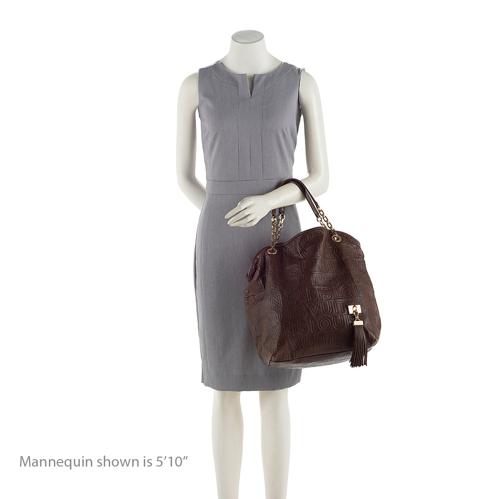 Louis Vuitton Embossed Leather Paris Souple Whisper GM Tote (SHF-19352)