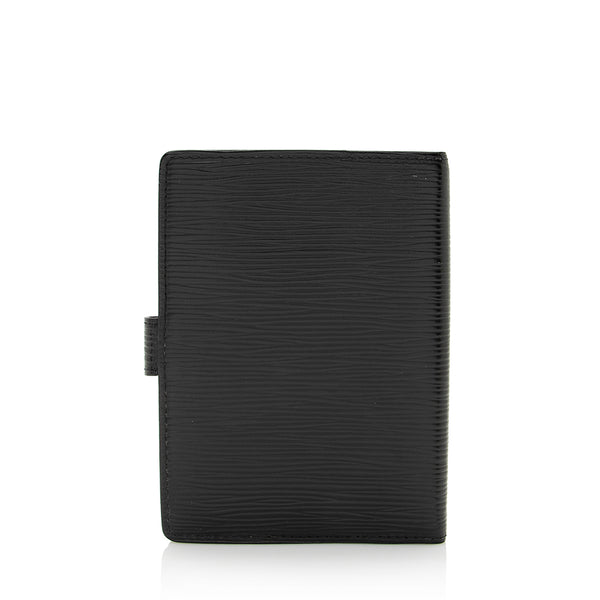 LOUIS VUITTON Black Electric Epi Leather Small Ring Agenda Cover