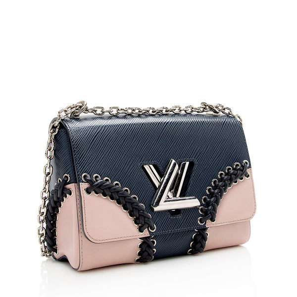 Louis Vuitton Black Epi Leather Twist MM Shoulder Bag Braided