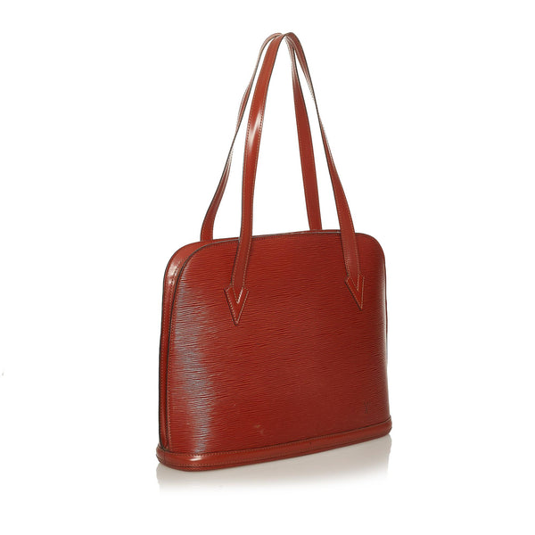 Louis Vuitton Red Epi Leather Vintage Lussac Tote Bag For Sale at