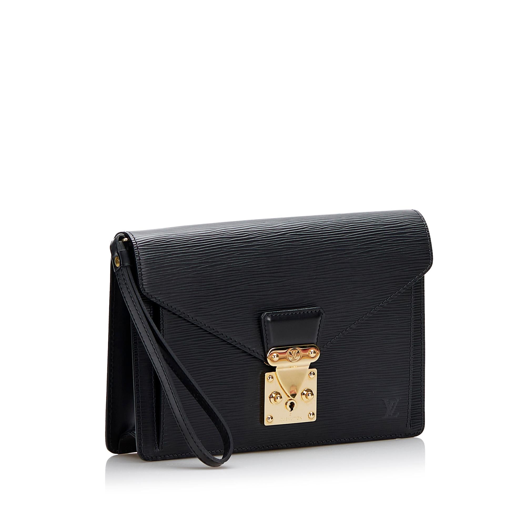 Louis Vuitton Epi Pochette Sellier Dragonne (SHG-7BXL7J)