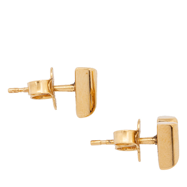 Louis Vuitton Essential V Stud Earrings Metal Gold 1887103