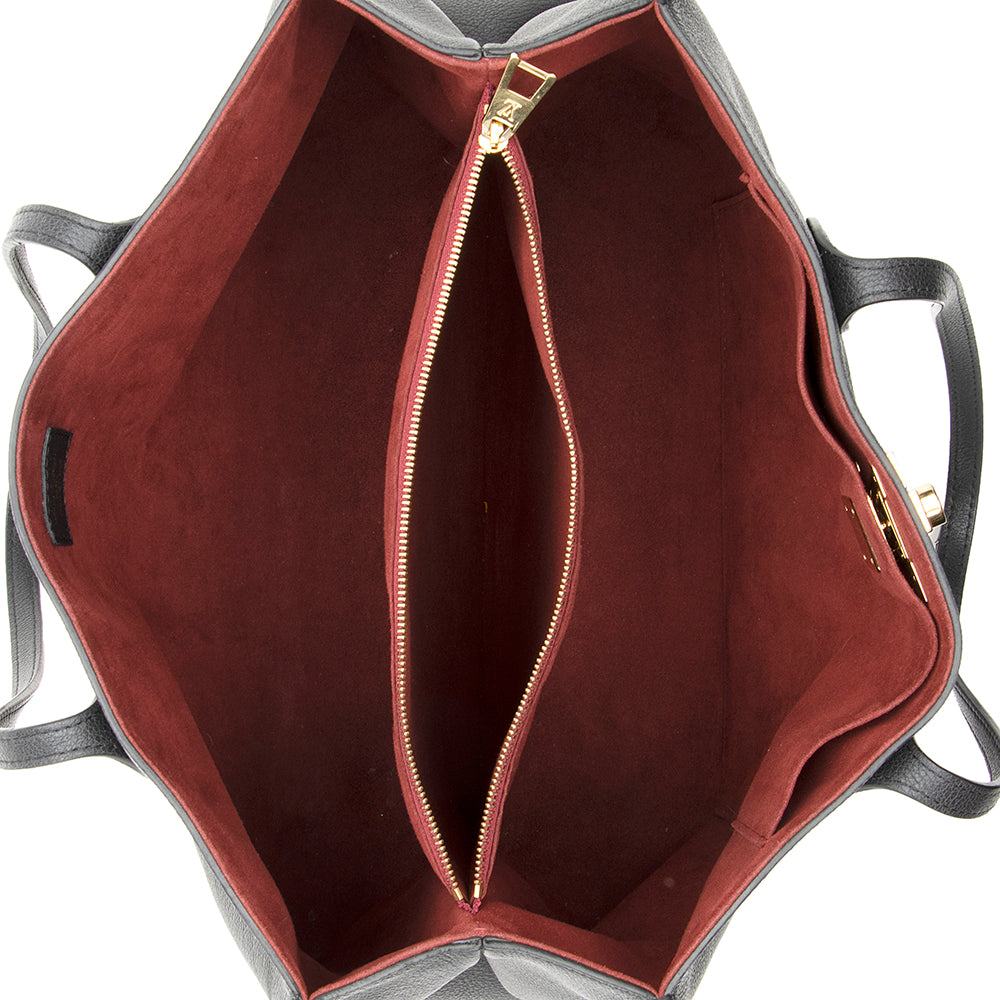 Louis Vuitton Grained Calfskin Lockme Shopper Tote - FINAL SALE (SHF-20058)