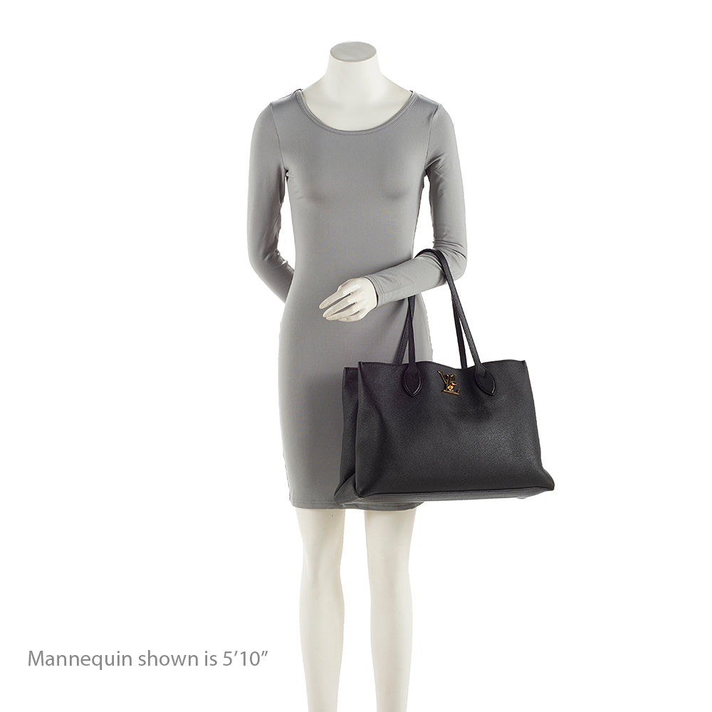 Louis Vuitton Grained Calfskin Lockme Shopper Tote - FINAL SALE (SHF-20058)